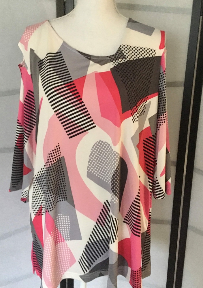 N Touch XL Top Pink , Gray , Black